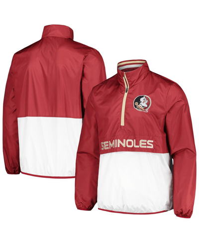 G-iii Sports By Carl Banks Men's  Garnet Florida State Seminoles Cornerman Half-zip Top