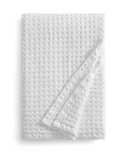 Dkny Pure Cotton Waffle Blanket, Full/queen In White