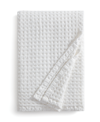 Dkny Waffle Cotton Throw Blanket In White