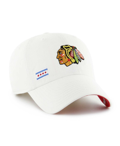 47 Brand Women's ' White Chicago Blackhawks Confetti Clean Up Adjustable Hat