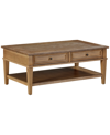 MACY'S DAWNWOOD 48" WOOD RECTANGULAR COCKTAIL TABLE, CREATED FOR MACY'S