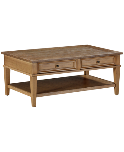 Macy's Dawnwood 48" Wood Rectangular Cocktail Table, Created For  In Wheat