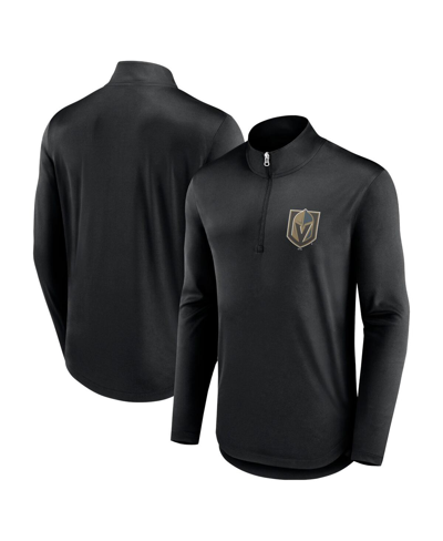 Fanatics Branded Black Vegas Golden Knights Mock Neck Quarter-zip Top