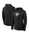 Fanatics Branded  Black Pittsburgh Penguins Authentic Pro Lightweight Pullover Hoodie In Black