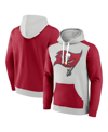 Fanatics Men's  Silver, Red Tampa Bay Buccaneers Big And Tall Team Fleece Pullover Hoodie In Silver,red