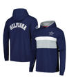 TOMMY HILFIGER MEN'S TOMMY HILFIGER NAVY DALLAS COWBOYS MORGAN LONG SLEEVE HOODIE T-SHIRT