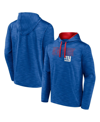 FANATICS MEN'S FANATICS HEATHER ROYAL NEW YORK GIANTS HOOK AND LADDER PULLOVER HOODIE