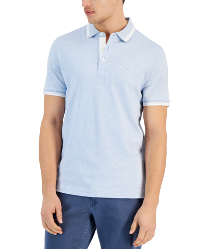 Michael Kors Men's Greenwich Polo Shirt In Chambray Heather