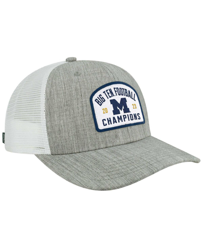 LEGACY ATHLETIC MEN'S LEGACY ATHLETIC HEATHER GRAY MICHIGAN WOLVERINES 2023 BIG TEN FOOTBALL CONFERENCE CHAMPIONS AD