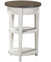 Macy's Dawnwood 18" Wood Round Chairside Table, Created For  In White