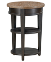 Macy's Dawnwood 18" Wood Round Chairside Table, Created For  In Espresso