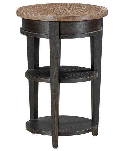 Macy's Dawnwood 18" Wood Round Chairside Table, Created For  In Espresso