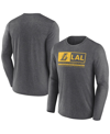 Fanatics Branded Heather Charcoal Los Angeles Lakers Three-point Play T-shirt In Heather Charcoal