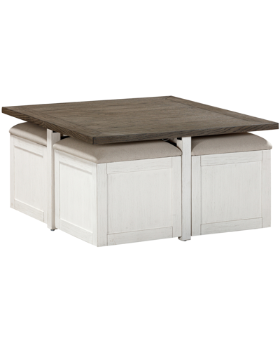 Macy's Dawnwood 40" Wood Square Cocktail Nesting Table, Created For  In White