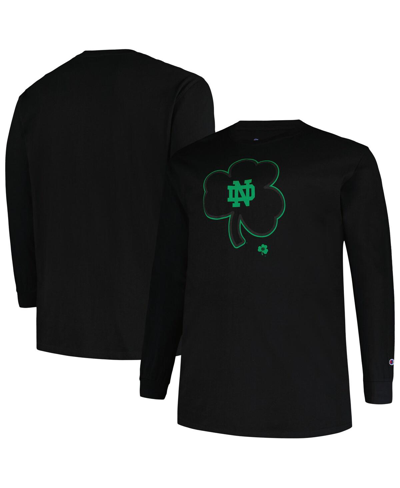 Profile Men's  Black Notre Dame Fighting Irish Big And Tall Pop Long Sleeve T-shirt