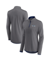 Fanatics Branded  Gray Seattle Seahawks Corner Long Sleeve 1/4 Zip Top In Gray