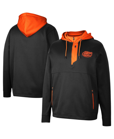 Colosseum Men's  Black Florida Gators Luge 3.0 Quarter-zip Hoodie