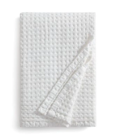 Dkny Pure Cotton Waffle Blankets In White