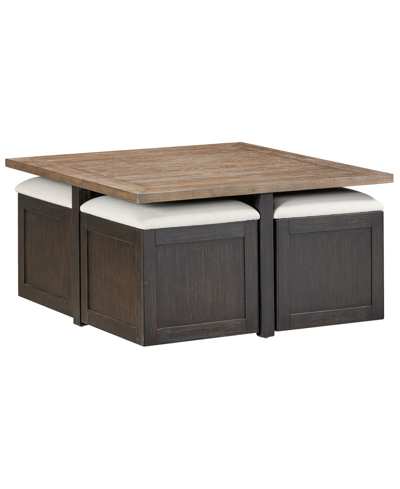 Macy's Dawnwood 40" Wood Square Cocktail Nesting Table, Created For  In Espresso