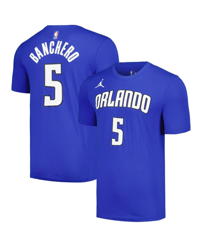 Jordan Men's  Paolo Banchero Blue Orlando Magic 2022/23 Statement Edition Name And Number T-shirt