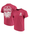Image One Crimson Indiana Hoosiers Comfort Colors Campus Icon T-shirt In Crimson