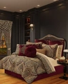 Five Queens Court Bordeaux Comforter Sets In Crimson