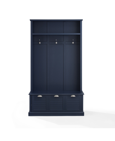 Crosley Furniture Ellison 42.5" Wood Hall Tree In Navy