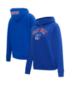 PRO STANDARD WOMEN'S PRO STANDARD BLUE NEW YORK RANGERS CLASSIC CHENILLE PULLOVER HOODIE