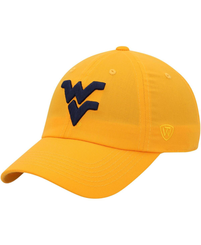Top Of The World Men's  Gold West Virginia Mountaineers Primary Logo Staple Adjustable Hat