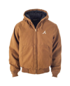 DUNBROOKE MEN'S DUNBROOKE BROWN ATLANTA BRAVES DAKOTA WORK FULL-ZIP HOODIE JACKET