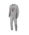 Wear By Erin Andrews Heather Gray Chicago Bears Plus Size Knitted Tri-blend Long Sleeve T-shirt & P In Heather Gray