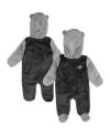Outerstuff Newborn And Infant Boys And Girls Black Dallas Stars Game Nap Teddy Fleece Bunting Full-zip Sleeper In Black