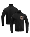 PRO STANDARD MEN'S PRO STANDARD BLACK VEGAS GOLDEN KNIGHTS CLASSIC CHENILLE FULL-ZIP TRACK JACKET