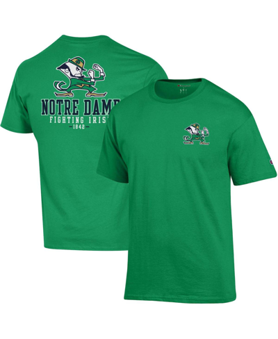 Champion Men's  Green Notre Dame Fighting Irish Team Stack 2-hit T-shirt