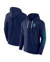 Fanatics Branded Navy Seattle Mariners Offensive Line Up Full-zip Hoodie In Navy