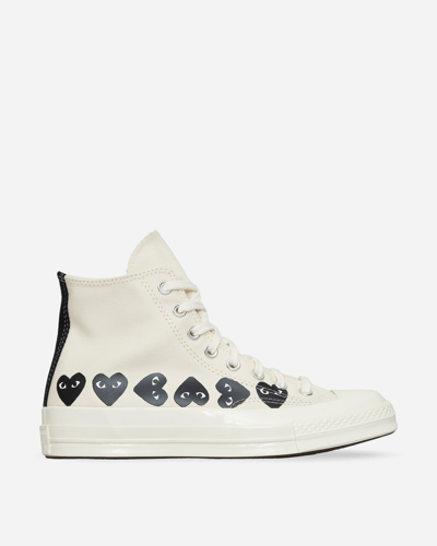 Comme Des Garçons Play Converse Multi Heart Chuck 70 Hi Sneakers In White