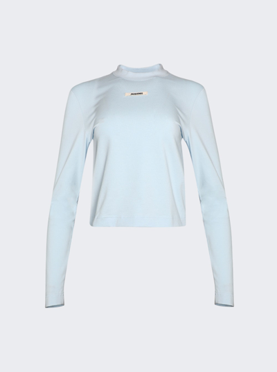Jacquemus Blue 'le T-shirt Gros Grain Manches Longues' Long Sleeve T-shirt In Light Blue
