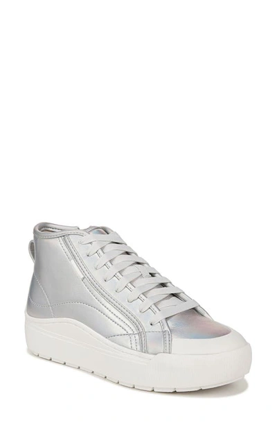 Dr. Scholl's Women's Time Off Faux Leather Low Top Platform Sneakers In Silver