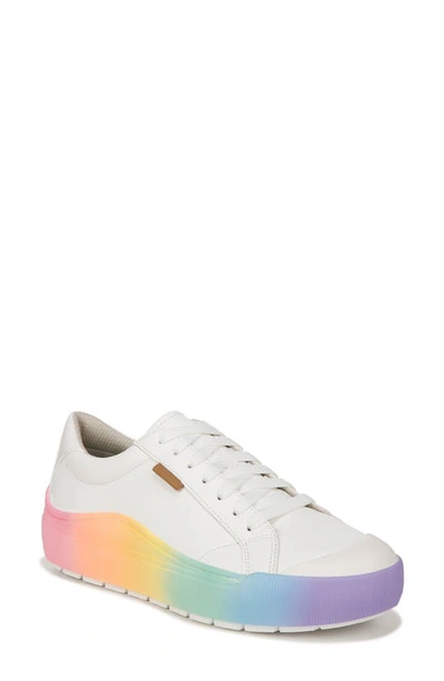 Dr. Scholl's Women's Time Off Platform Sneakers In Rainbow Faux Leather