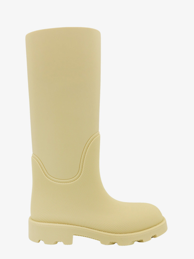 Burberry Woman Marsh High Woman Beige Boots In Cream