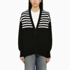 GIVENCHY GIVENCHY BLACK STRIPED WOOL-BLEND CARDIGAN WOMEN
