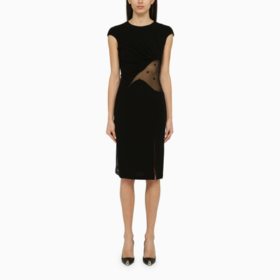 GIVENCHY GIVENCHY BLACK VISCOSE MIDI DRESS WOMEN