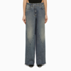 Givenchy Loose Blue Washed Jeans In Blue