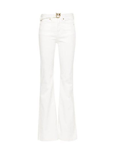Pinko Jeans In Bianco Seta