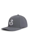 Swannies Swan Delta Waterproof Baseball Cap In Graphite White