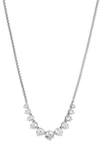 Nadri Perfect Graduated Cubic Zirconia Necklace In Silver