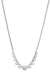Nadri Perfect Graduated Cubic Zirconia Necklace In Rhodium