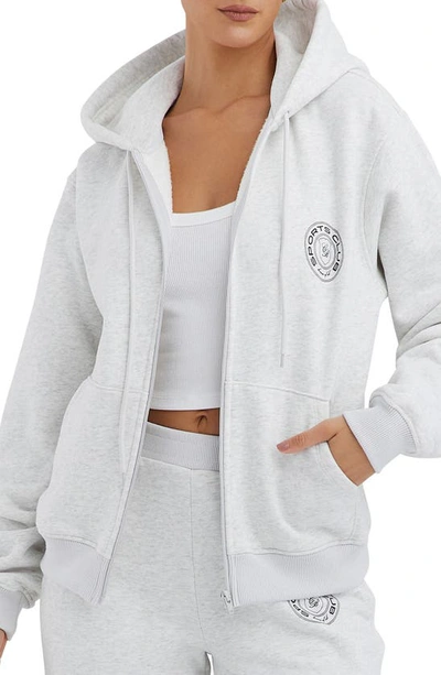 House Of Cb Mirage Cotton Blend Hoodie In Light Grey