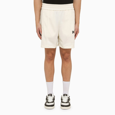 Palm Angels Monogram Shorts In White