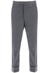 Thom Browne Cropped Tailored Trousers In Gray